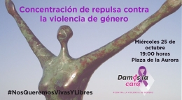 Concentracion de repulsa contra la violencia de género
