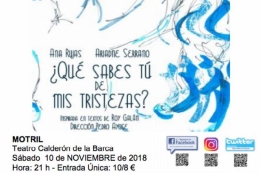 TEATRO "¿QUÉ SABES TÚ DE MIS TRISTEZAS?"