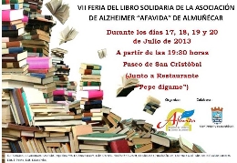 VII Feria del Libro Solidaria de la Asociación de Alzheimer Afavida de Almuñécar
