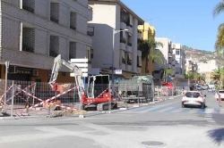 Comienzan los trabajos de instalaciones de canalizaciones en la zona norte de la avenida Rey Juan Carlos I de Almuñécar
