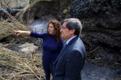 Diputación muestra su respaldo a los afectados por el incendio en Los Guájares