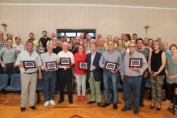 El Ayuntamiento de Salobreña rinde homenaje a seis trabajadores jubilados con motivo de la celebración del Día de Santa Rita