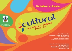 ABIERTO EL PLAZO DE INSCRIPCIÓN PARA LOS TALLERES DEL PROGRAMA “EL CULTURAL” 2016-2017