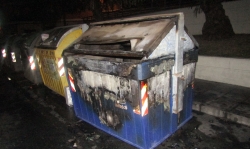 Detenida la persona presuntamente responsable de la quema de 11 contenedores durante la noche del lunes
