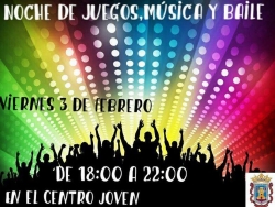 El área de Juventud y los Corresponsales Juveniles organizan la primera ‘Noche de Juegos, Música y Baile’