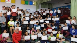Más de un centenar de niños y niñas de 5º y 6 de Primaria del Colegio San Antonio reciben el diploma de  Mediadores para la Convivencia