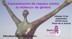 Concentración de repulsa contra la violencia de género