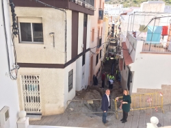 El Presidente de la Mancomunidad visita las obras de mejora que se están ejecutando en Gualchos - Castell de Ferro.
