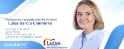 El 7 de abril se presenta a Luisa García Chamorro como candidata a la alcaldía  de Motril PorUnMotriDe10
