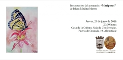 La escritora Isidra Medina presenta en Almuñécar su libro poemario Mariposas