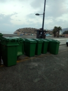 Los contenedores de basura orgánica no volverán al paseo marítimo