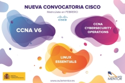 El 3 de febrero se abre el plazo de matriculación para los nuevos cursos del Aula Mentor, en colaboración con la empresa CISCO y en materia de nuevas