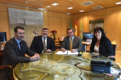 Diputación y ONCE se reúnen para acordar fórmulas de colaboración