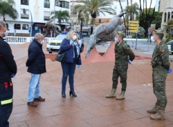 Una patrulla reconocimiento de la Legión visita Almuñécar y se suma a las tareas de control