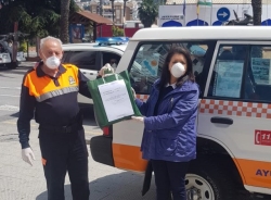 Almuñécar ha hecho entrega a la empresa de Ayuda a Domicilio de de 500 mascarillas que ha recibido hoy de la Junta de Andalucía