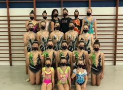 El Club de Gimnasia Rítmica Gymcosta de Almuñécar consigue una decena de podios en el Provincial