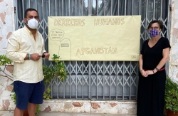 Concentración en Lanjarón para exigir la protección de los Derechos Humanos en Afganistán
