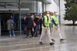 Simulacro de evacuación por emergencia en la sede central de Diputación