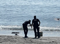 La Policía Local de Almuñécar retira un fardo con 38 kilos de hachís en la playa Marina del Este