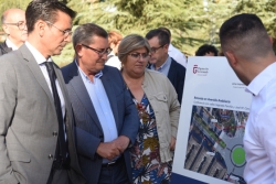 La Diputación y el Ayuntamiento de Granada inician la construcción de una rotonda para mejorar el tráfico en Parque Almunia