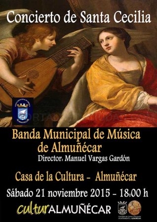 La Banda Municipal de Música de Almuñécar celebra Santa Cecilia con un concierto en la Casa de la Cultura.