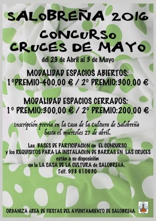 El Ayuntamiento de Salobreña celebrará la festividad de las cruces del 29 de abril al 3 de mayo