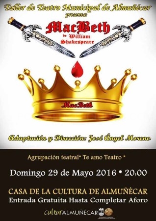 El Taller Municipal de Teatro rendirá homenaje a Shakespeare este domingo