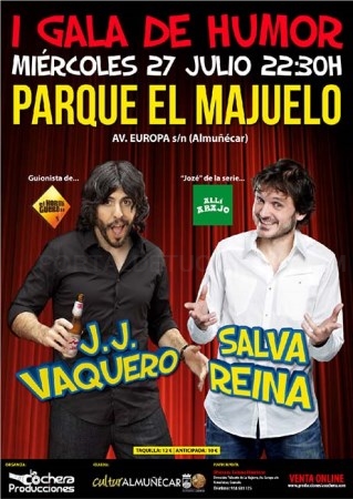 Almuñécar celebra la I Gala de Humor con JJ Vaquero y Salva Reina.