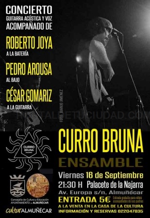 Curro Bruna Ensamble cierra la temporada conciertos en los Jardines de La Najarra.