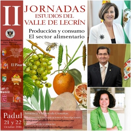 Entrena, Aranda y Sánchez Rubio inauguran este viernes las II Jornadas de Estudios del Valle de Lecrín