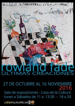 El pintor Rowland Fade inaugura hoy una exposición de en la Casa de la Cultura de Almuñécar.