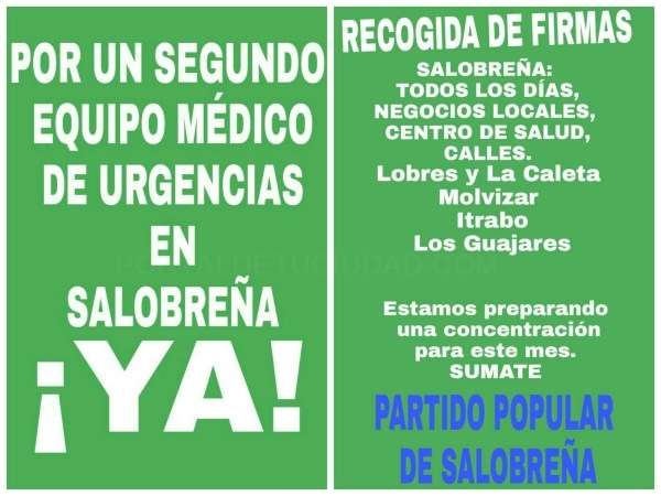 Las fuerzas políticas de Salobreña se unen a la iniciativa del Partido Popular para pedir un segundo equipo de urgencias médicas