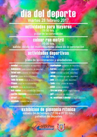 Más de 4.000 personas llenarán de color Motril en el ‘Día del Deporte’ con la ‘Colour Run’