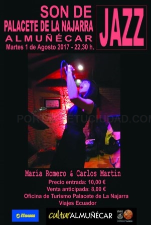 Vuelve el Jazz a los Jardines de La Najarra de Almuñécar esta noche con María Romero y Carlos Martín.