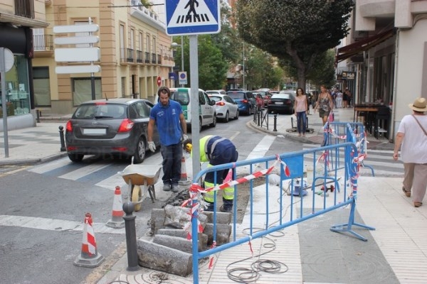 El Ayuntamiento realiza obras en la calle Nueva para eliminar barreras arquitectónicas