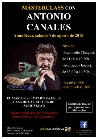 La bailaora Eva Yerbabuena y el bailaor Antonio Canales realizaran másterclass en Almuñécar