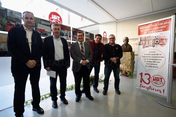 Una exposición recopila los momentos más importantes de los 130 años de historia del sindicato UGT