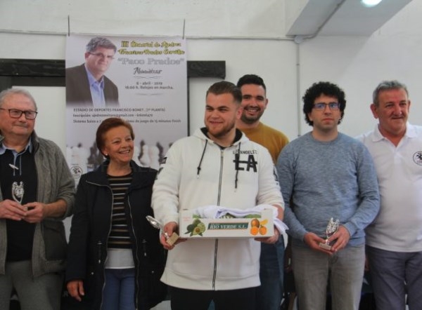 Francisco Miguel García Molina gana del III Torneo de Ajedrez “Memorial Francisco Prados Cervilla–Paco Prados de Almuñécar