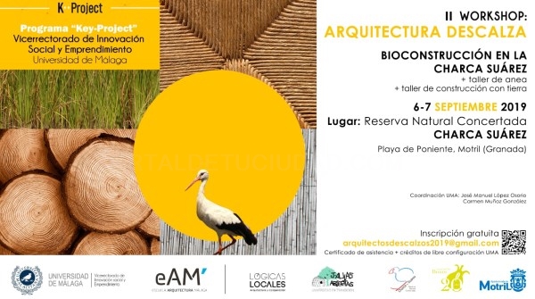 La Charca de Suárez acoge el II workshop ‘Arquitectura Descalza’  con talleres de anea y construcción