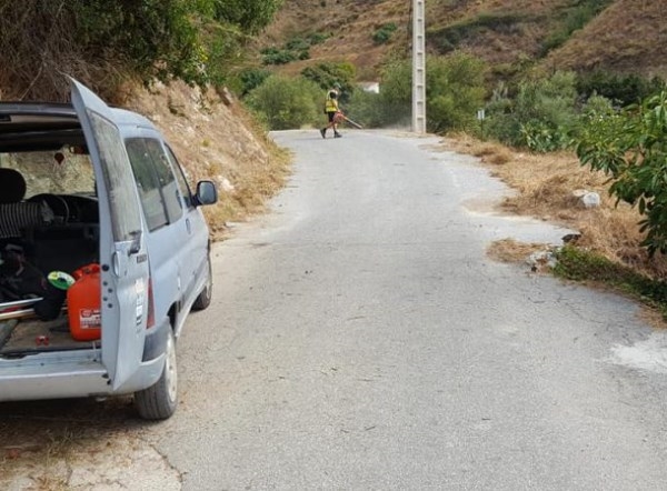 Almuñécar lleva a cabo una intensa campaña de limpieza y desbroce de caminos rurales