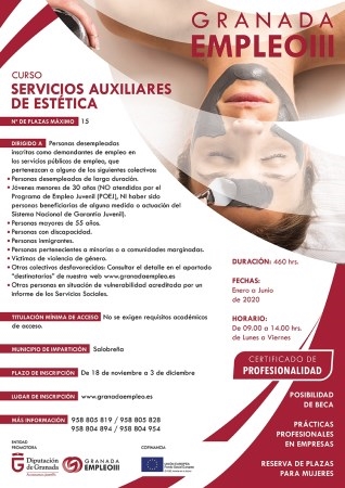 Salobreña participa en el proyecto “Granadaempleo III” con un curso de servicios auxiliares de estética