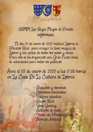 Lobres celebra una “merienda mágica”  con la visita del Heraldo Real