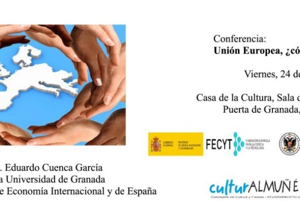 El catedrático Eduardo Cuenca García hablará en Almuñécar sobre: La Unión Europea, ¿Cómo nos afecta?
