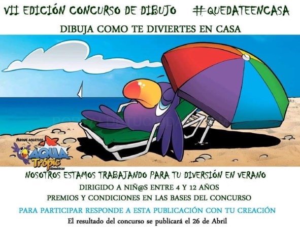 Aquatropic pone en marcha la VII edición de su concurso de dibujo, este año la temática es “Muéstranos como te diviertes en casa”