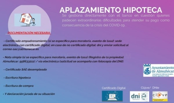 El Centro de la Mujer de Almuñécar elabora una infoguía sobre trámites ante el SAE, Hipotecas y Hacienda ante el estado de alarma