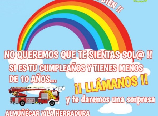 Los Bomberos de Almuñécar se sumarán a la fiesta de cumpleaños de los niños y niñas sexitanas