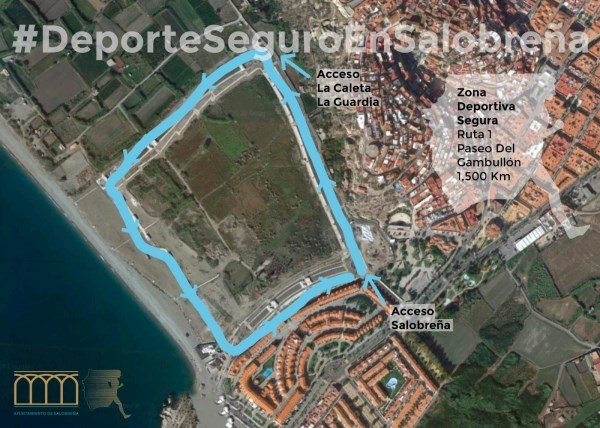 El Ayuntamiento de Salobreña propone 3 rutas diseñadas para practicar deporte y pasear de manera segura durante la desescadala