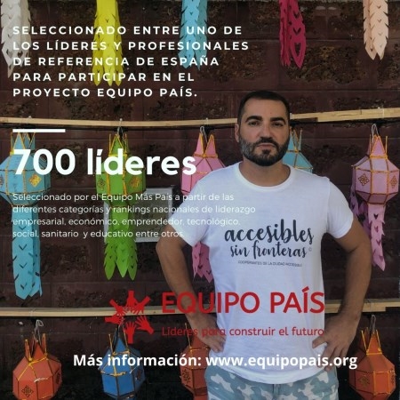El investigador, activista y emprendedor social con discapacidad Antonio Tejada de La Ciudad Accesible es seleccionado para el proyecto ‘Equipo País.