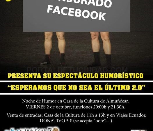 El dúo sexitano “Censurado Facebook” se presenta este viernes a la Casa de la Cultura de Almuñécar