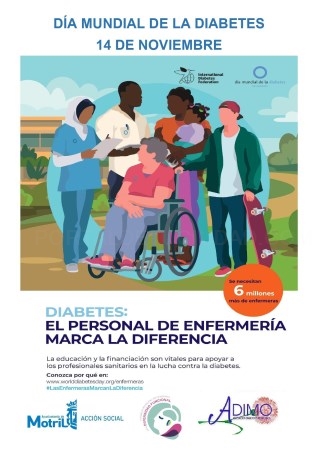 El Ayuntamiento de Motril se suma al homenaje al colectivo de Enfermería  en el Día Mundial de la Diabetes